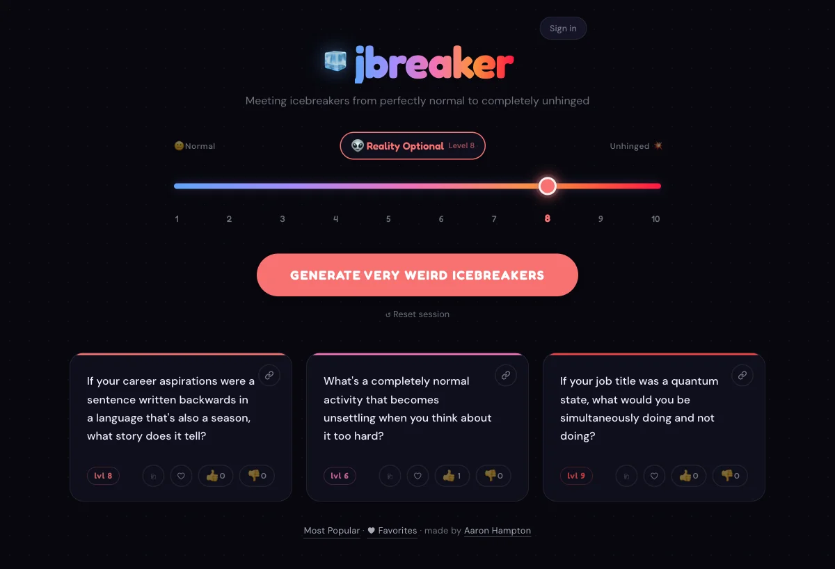 JBreaker at weirdness level 8