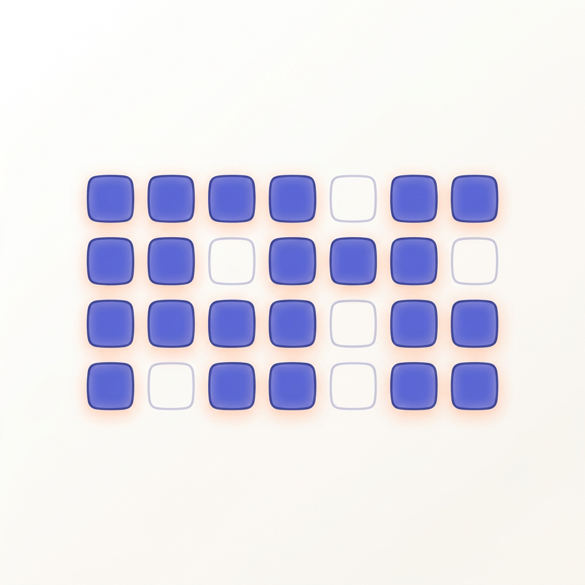 Just Habits progress grid showing 16 weeks of habit history