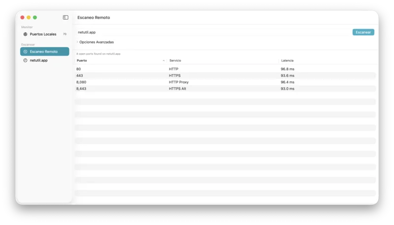 Escáner de puertos remotos